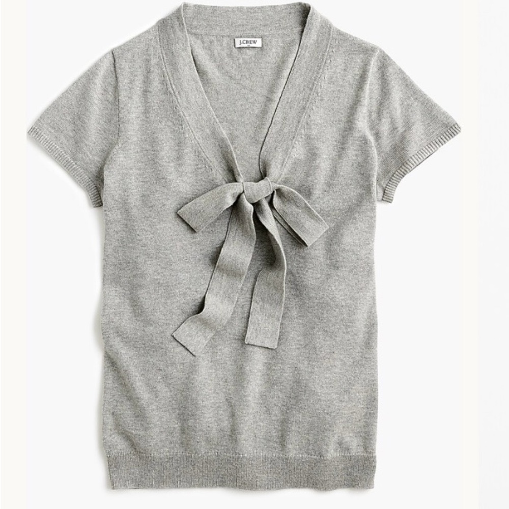 J. Crew Gray Bow-front sweater-NWOT- Never worn before